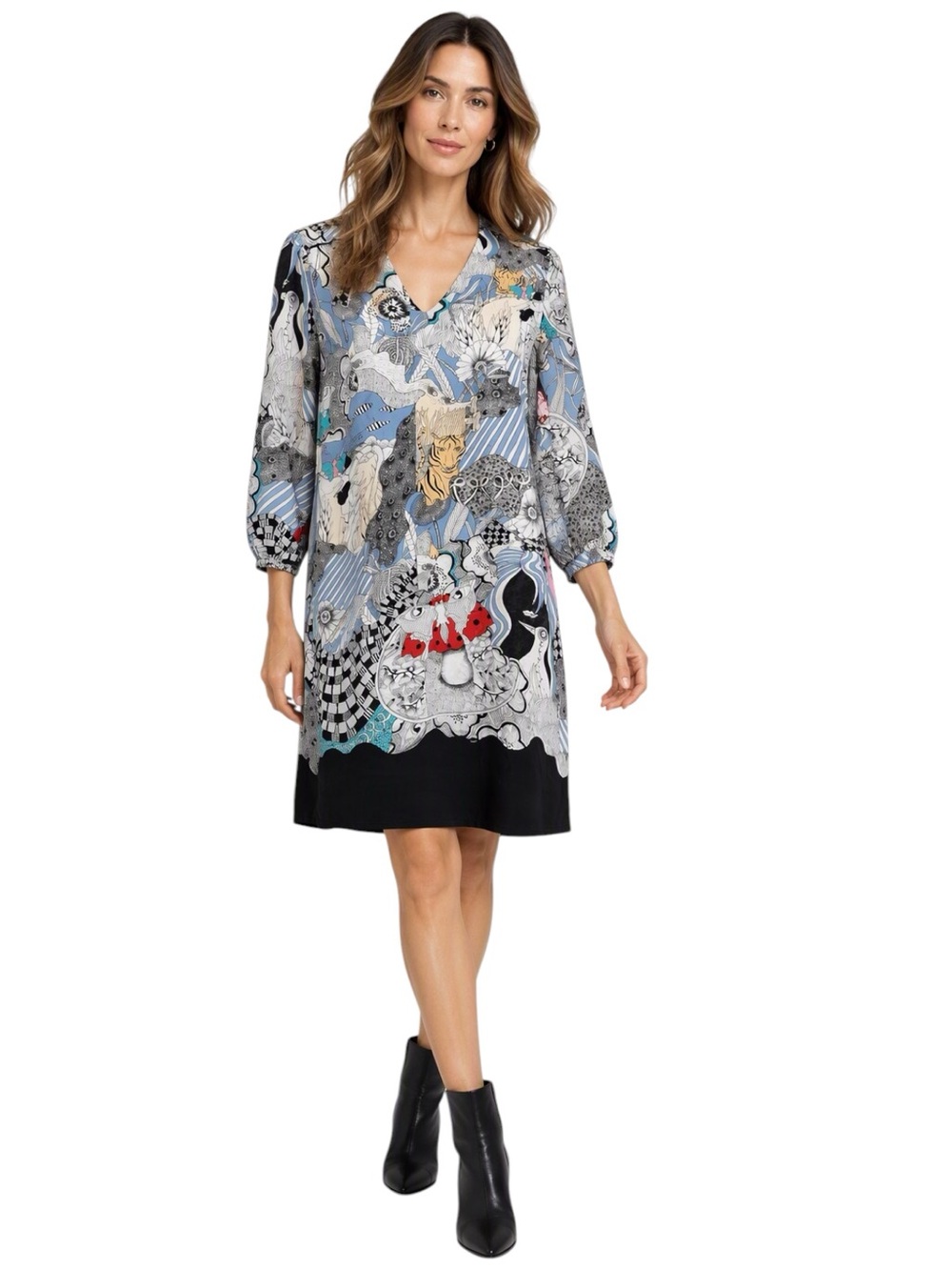Florence Balducci Anthropologie Cleo Silk Floral Animal Print Dress / Tunic